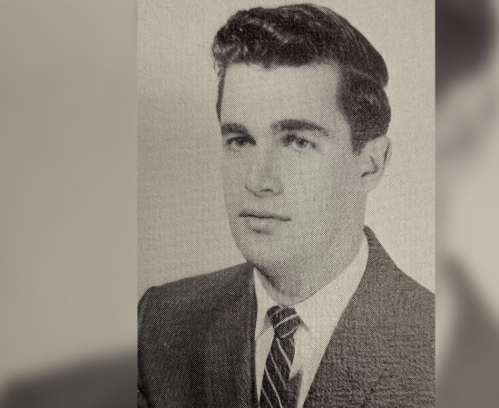 Black and white photo of Frank Tomaino from the Utica Yearbook