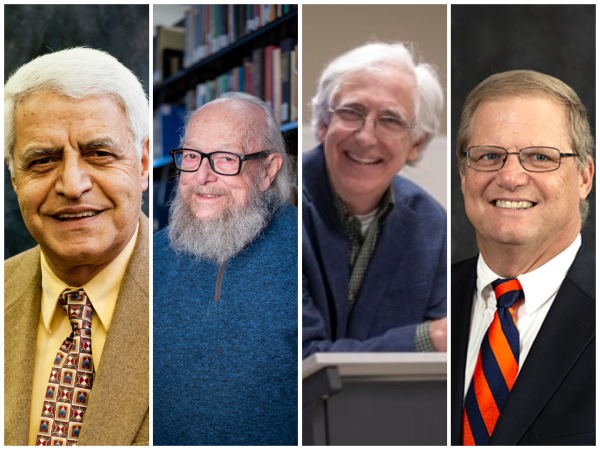 Photo collage of Hossein Behforooz,  John Cormican, David Chanatry, and Carl Dziekan