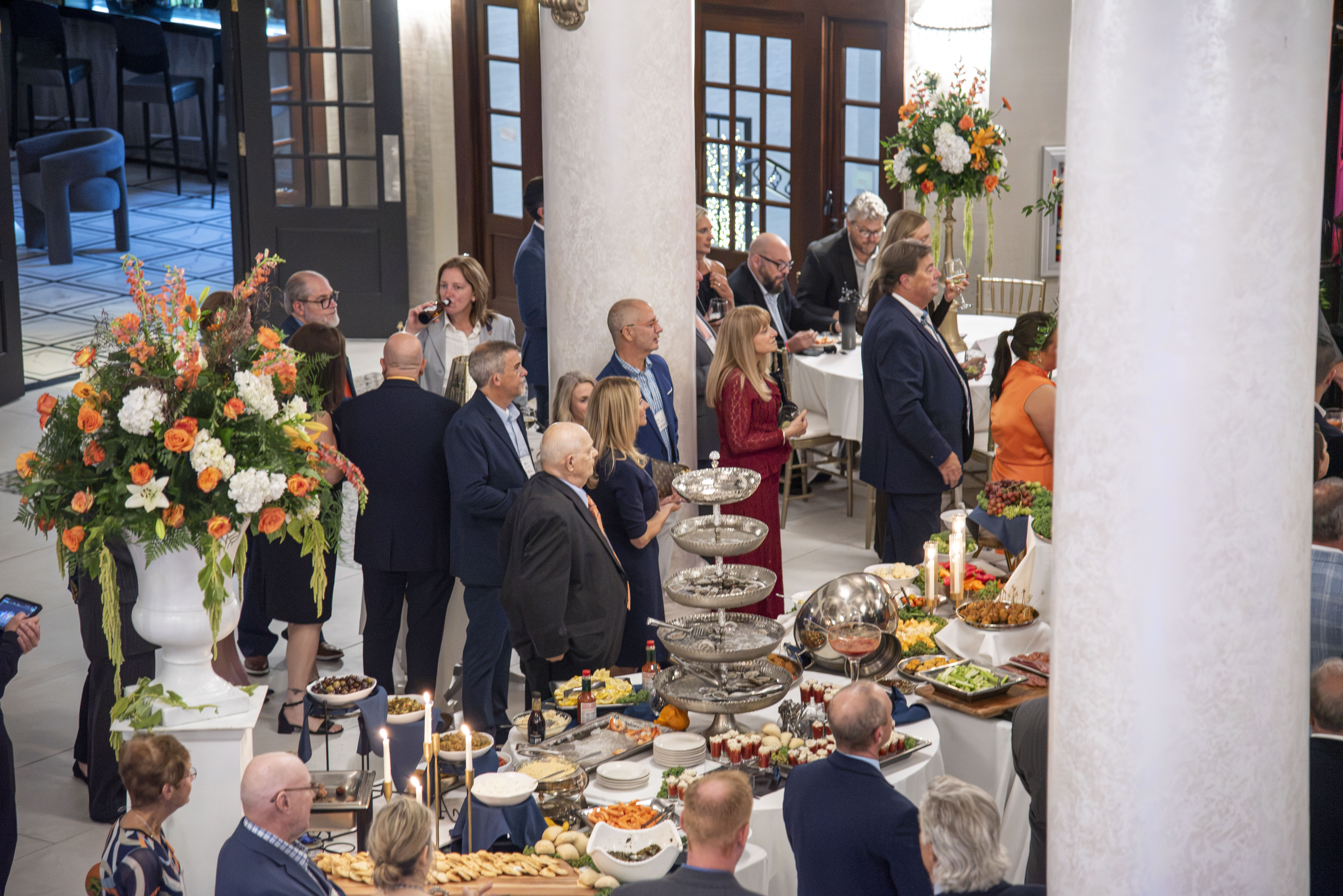 Guests interact at the Community Dinner.