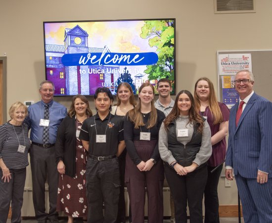 President Todd Pfannestiel with the 2025 Wilcox Fellows